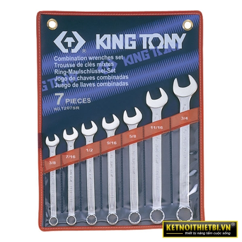 Bộ cờ lê vòng miệng 7 chi tiết 10-19mm Kingtony 1207SR