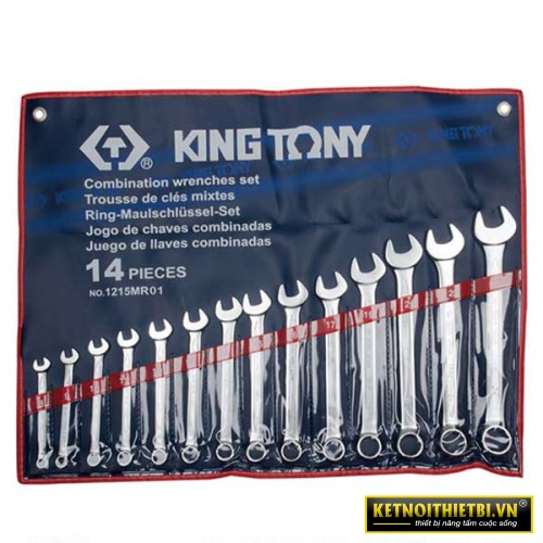 Bộ cờ lê vòng miệng 14 chi tiết 8-24mm Kingtony 1215MR01
