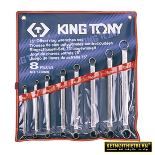 Bộ cờ lê vòng 8 chi tiết 6-23mm Kingtony 1708MR