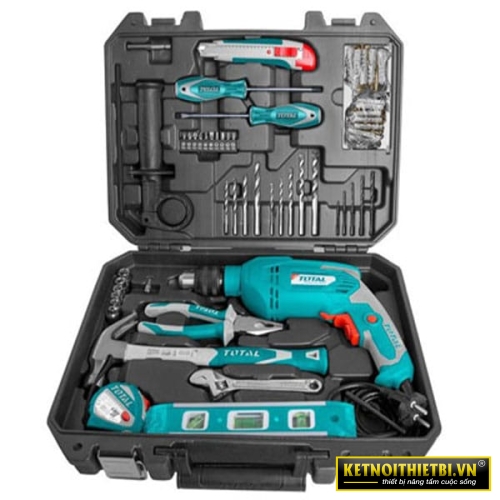 Bộ máy khoan búa 101 món Total THKTHP 1012E
