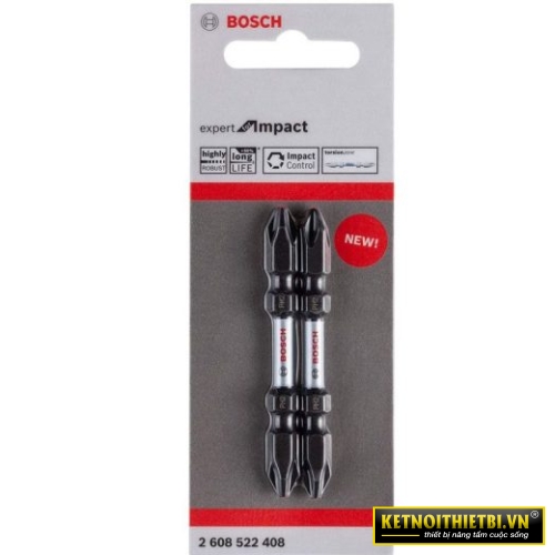 Đầu vặn vít ngắn 2 mũi Bosch 2608522408