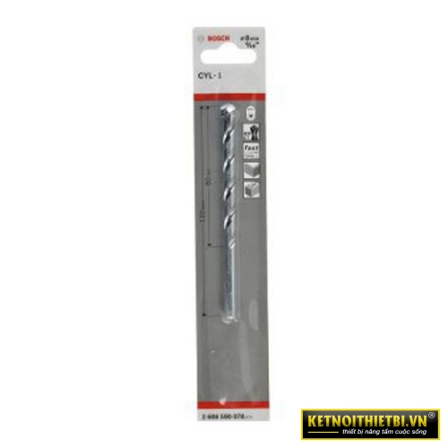 Mũi khoan tường (8.0×80/120mm) Bosch 2608590078