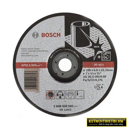 Đá mài inox 180x6x22.2mm Bosch 2608600540