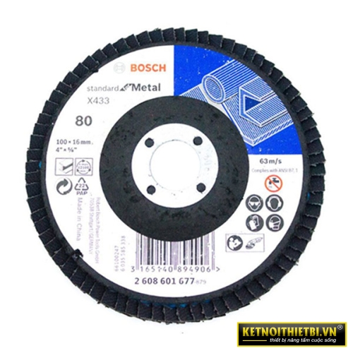 Đĩa nhám xếp Alox P80 Ø100mm Bosch 2608601677