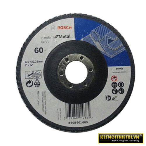 Đĩa nhám xếp Alox P60 Ø125mm Bosch 2608601689