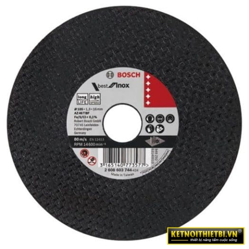 Đá cắt inox 105&#215;1.3x16mm Bosch 2608603744