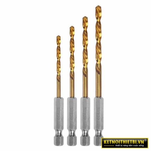 Bộ 4 Mũi Khoan Kim Loại Hss INGCO AKD1401
