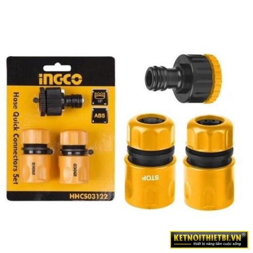 Bộ 3 đầu nối nhanh máy xịt rửa INGCO HHCS03122