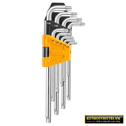 Bộ 9 Chìa Lục Giác Bông T10-T50 INGCO HHK13092