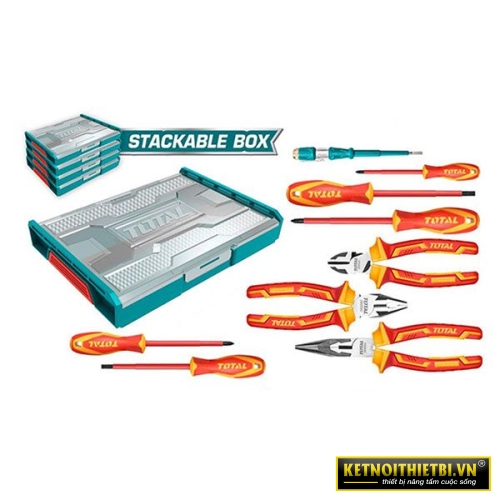 Bộ 9 công cụ cầm tay cách điện Total THKTV02H091