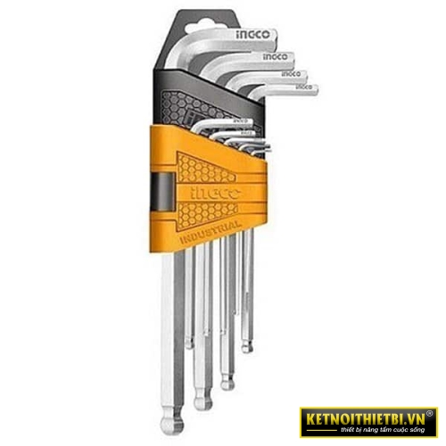 Bộ 9 Chìa Lục Giác Đầu Tròn 1.5-10mm INGCO HHK12092