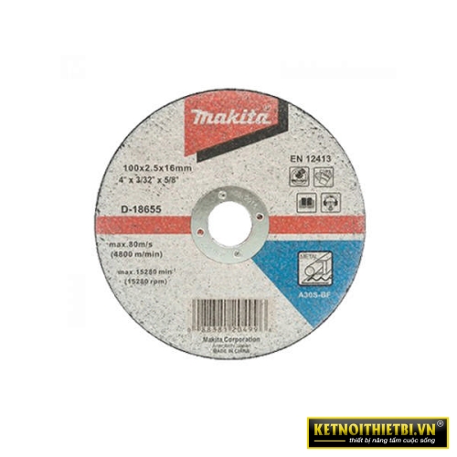 Đá cắt sắt A30S 100×2.5x16mm Makita D-18655
