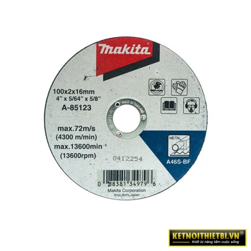 Đá cắt sắt A46S 100x2x16mm Makita A-85123