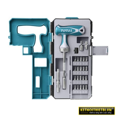 Bộ tua vít chữ T 25 chi tiết Total TACSD30256