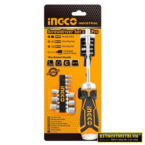 Bộ Tua Vít 15 Đầu INGCO AKISD1508