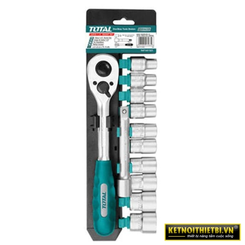 Bộ 12 socket 1/2in và cần 2 chiều Total THT141121