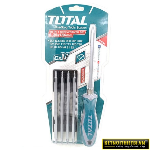 Bộ tua vít đa năng 18 trong 1 Total THT250236