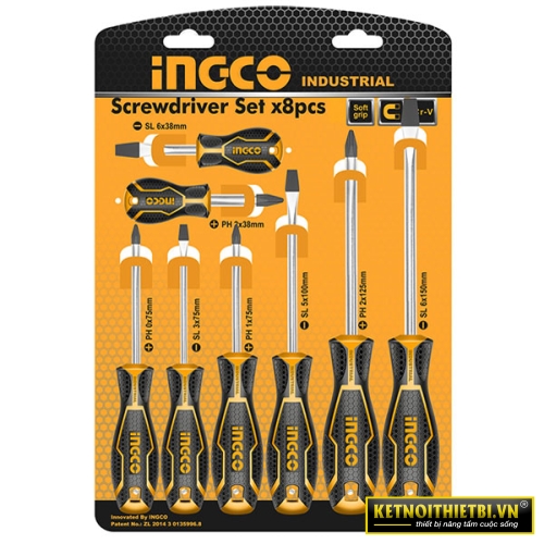 Bộ 8 tua vít INGCO HKSD0828