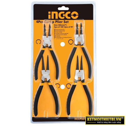 Bộ 4 Kềm Mở Phe 7in INGCO HCCPS01180