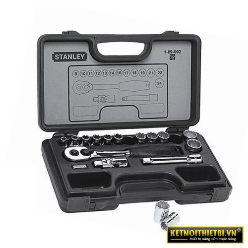 Đầu tuýp 1/2&#8243; 16 chi tiết Stanley 89-092-1