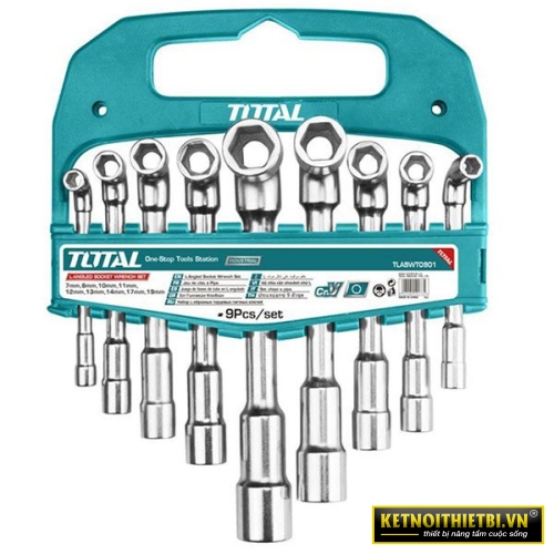Bộ 9 chìa vặn góc l(đồng điếu) Total TLASWT0901
