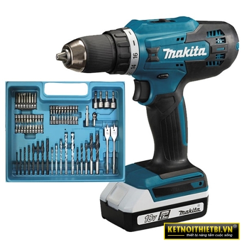 Máy khoan vặn vít pin 18V Makita DF488DYEX4