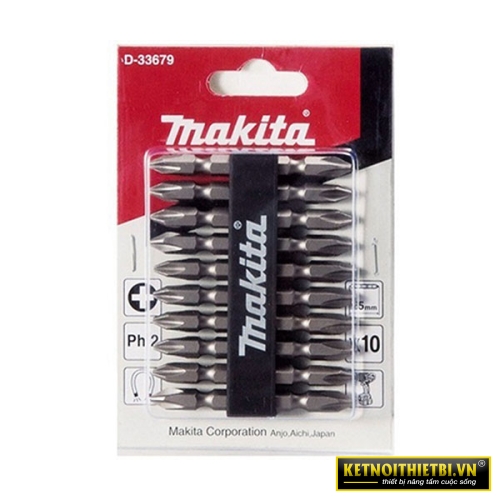 Bộ mũi vít 2 đầu 10 cái Makita D-33679