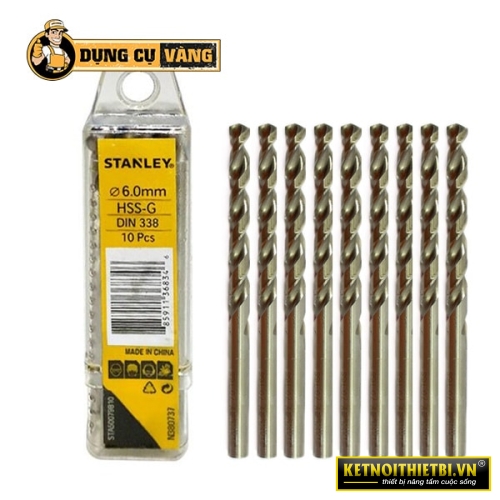 Mũi khoan sắt HSS 6mm Stanley STA50079B10