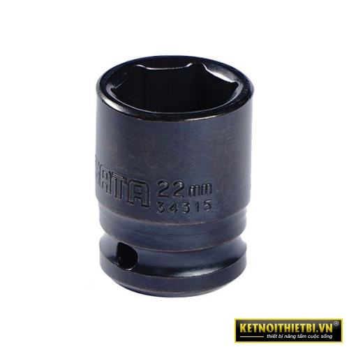 Đầu tuýp đen 6 cạnh 1/2in &#8211; 22mm Sata 34315