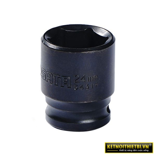 Đầu tuýp đen 6 cạnh 1/2in &#8211; 24mm Sata 34317