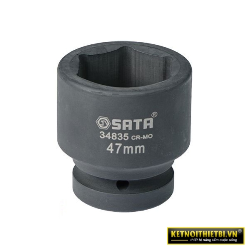 Đầu tuýp đen 6 cạnh 1in &#8211; 47mm Sata 34835