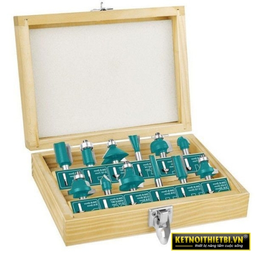 Bộ 12 mũi phay gỗ 6mm Total TACSR0121