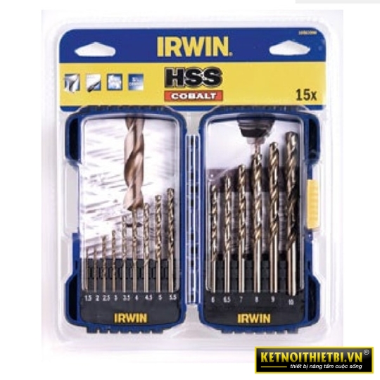 Bộ mũi khoan kim loại HSS COBALT 15 mũi IRWIN 10503990