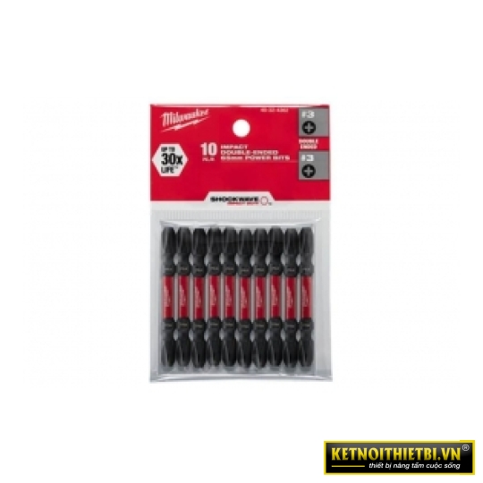 Bộ 10 mũi đầu vặn vít ngắn (PH3-65mm) Milwaukee 48-32-4362