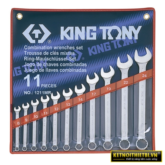 Bộ cờ lê vòng miệng 11 chi tiết 8-24mm Kingtony 1211MR