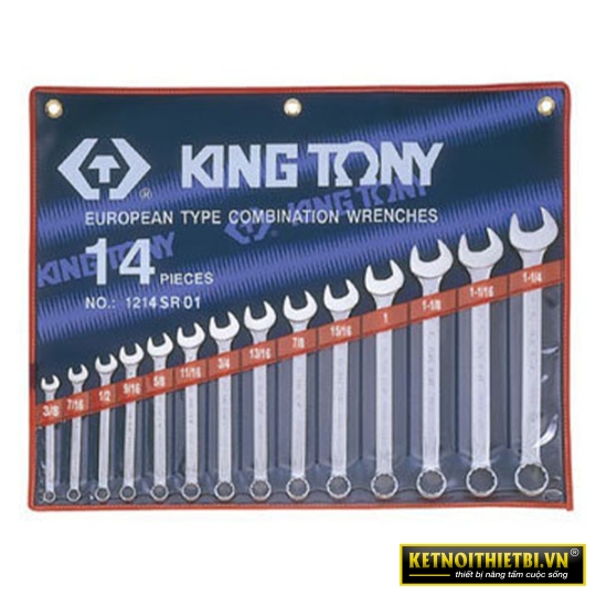 Bộ cờ lê vòng miệng 14 chi tiết 5/16-1/4&#8243; Kingtony 1214SR