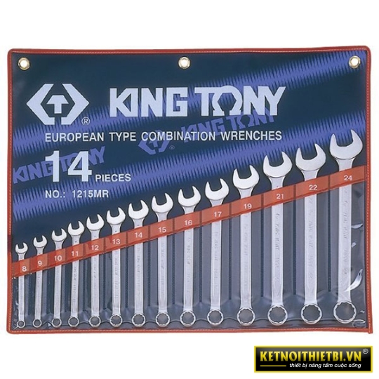 Bộ cờ lê vòng miệng 14 chi tiết 8-24mm Kingtony 1215MR