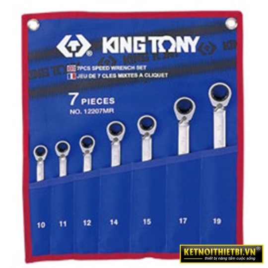 Bộ cờ lê vòng miệng 7 chi tiết 10-19mm Kingtony 12207MR
