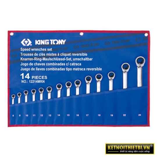 Bộ cờ lê vòng miệng 14 chi tiết 8-24mm Kingtony 12214MR