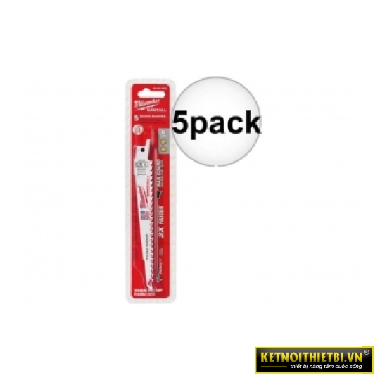 Lưỡi Cưa kiếm gỗ loại mỏng T5-150.24mm (Bộ 5 lưỡi)  Milwaukee - 48-00-5035