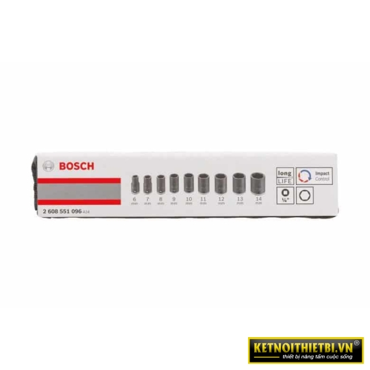 Bộ 9 đầu khẩu 1/4&#8221; Bosch 2608551096