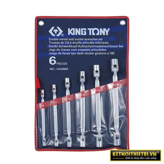 Bộ cần tuýp lắc léo 6 chi tiết 8-19mm Kingtony 1A06MR