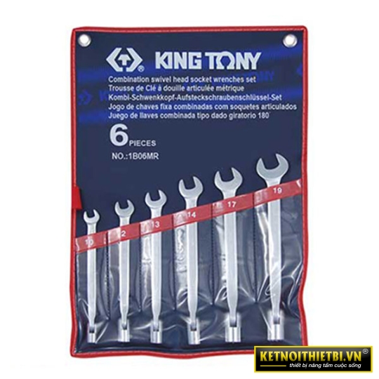 Bộ cờ lê miệng tuýp 6 chi tiết 10-19mm Kingtony 1B06MR
