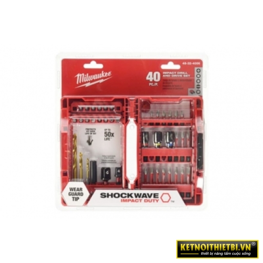 Bộ Mũi khoan và vặn vít đa năng 40 pcs  Milwaukee - 49-56-6571