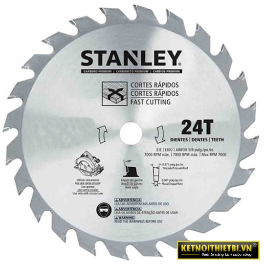 Lưỡi cưa gỗ Stanley 184mm X 60T Stanley 20-523