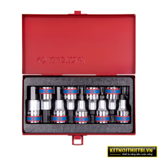 Bộ đầu tuýp lục giác 1/2&#8243; 9 chi tiết Kingtony 4110PR