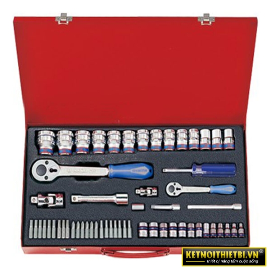 Bộ tuýp 1/2&#8243;, 1/4&#8243; 58 chi tiết Kingtony 7558MR
