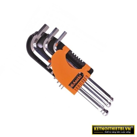 Bộ lục giác bi xi bóng 9 chi tiết Asaki AK-0193