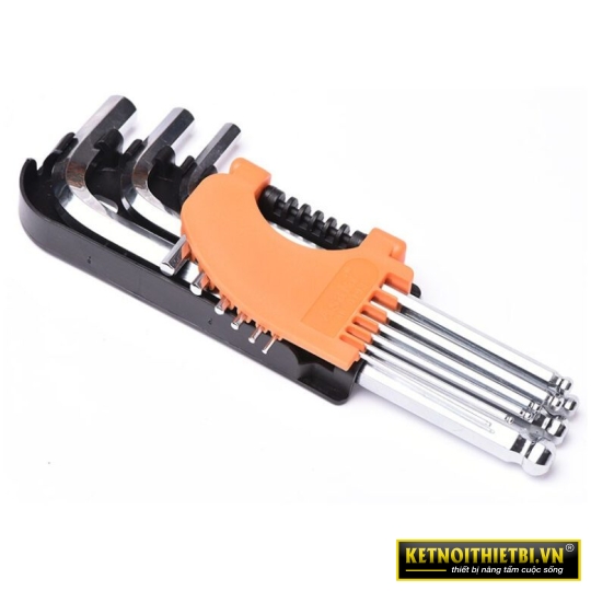 Bộ lục giác bi dài xi bóng 9 chi tiết Asaki AK-0194