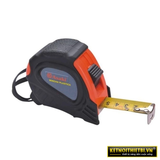 Thước kéo nền vàng chống va đập 7.5m x 25mm Asaki AK-0390